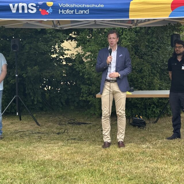 Landrat Dr. Oliver Bär bei der Eröffnung.